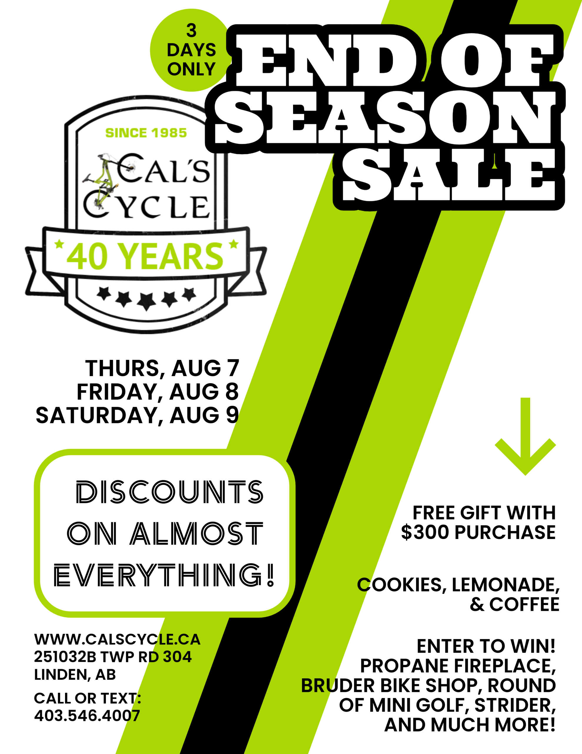 Cal's Cycle 40 year sale-1 featured bicycle